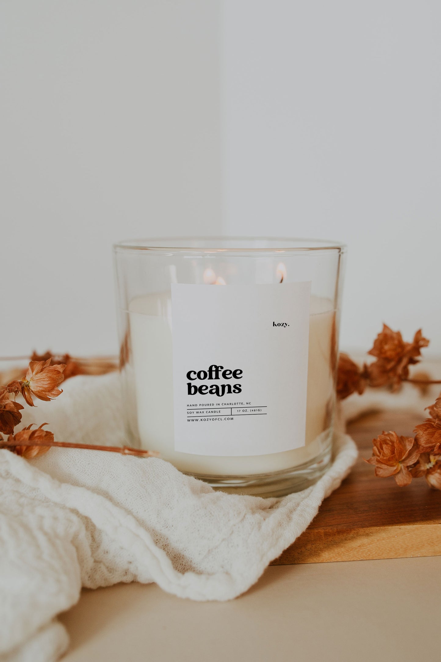 coffee beans 3-wick candle