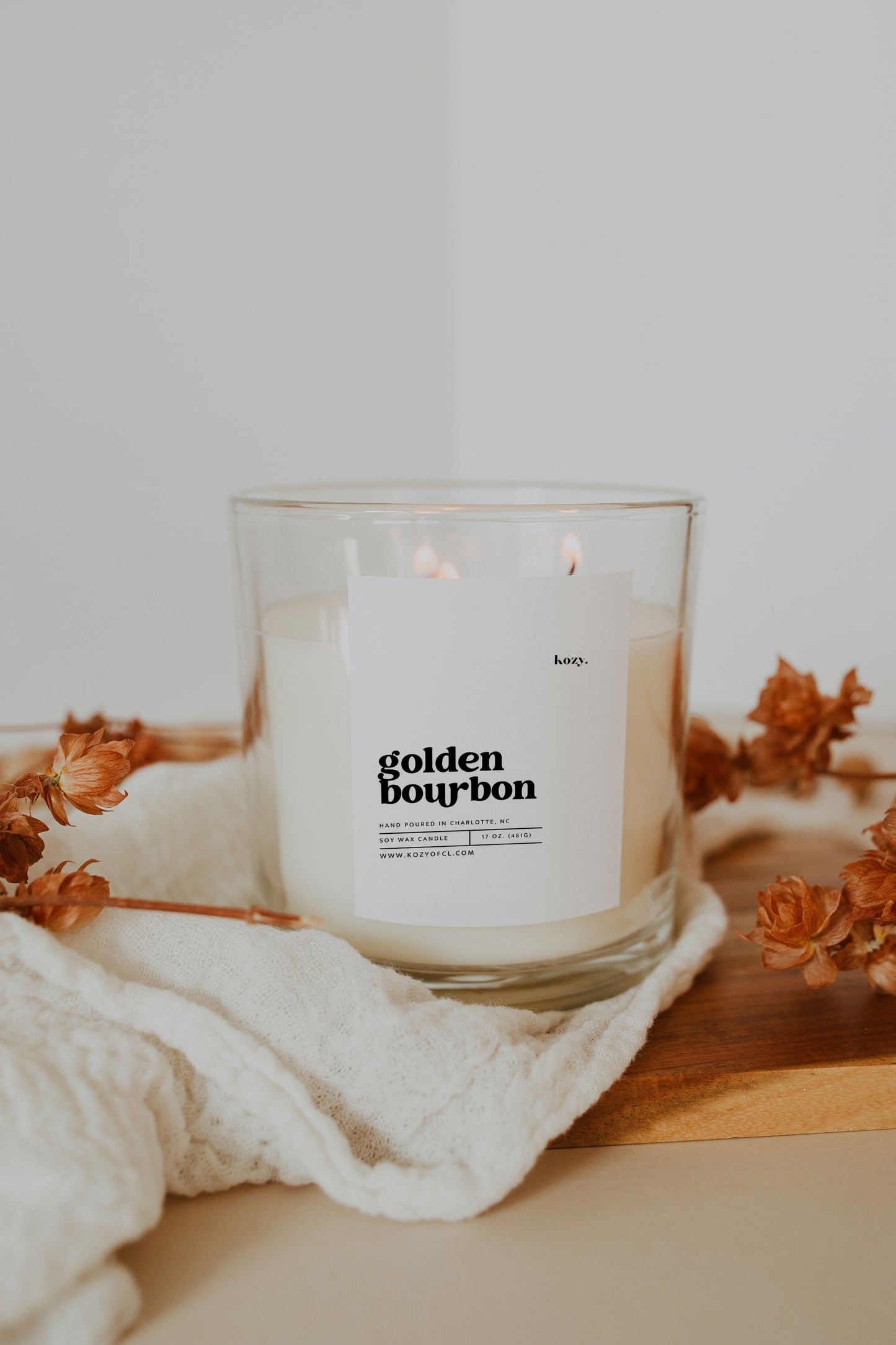 golden bourbon 3-wick candle