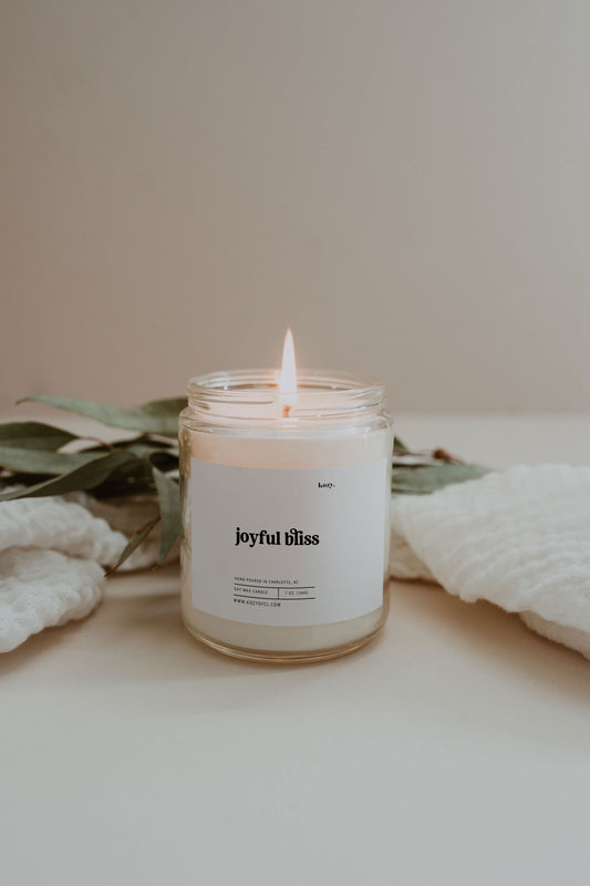 joyful bliss single wick candle